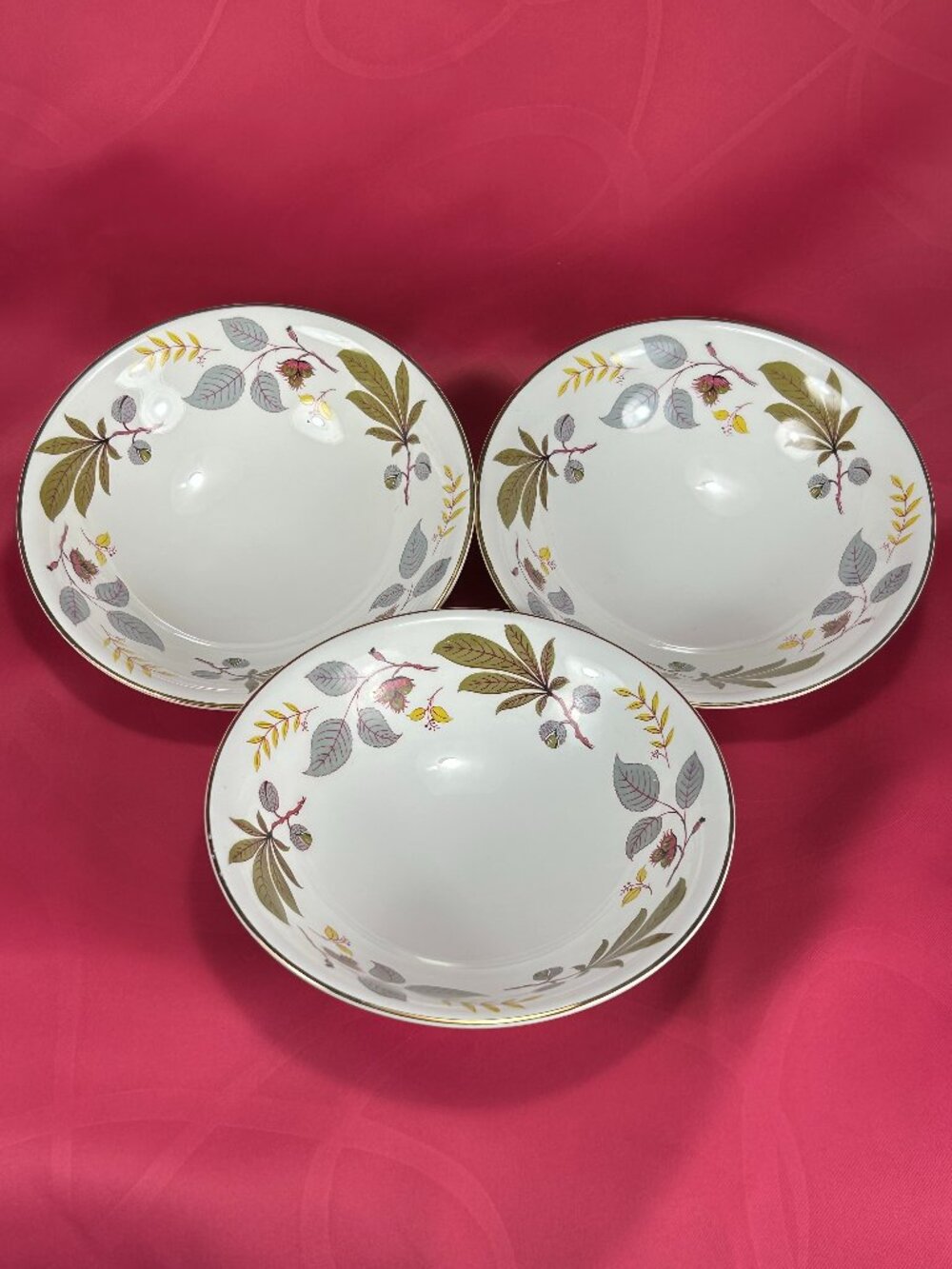 Myott's UK L355 Everglades colorful floral set of 3 cereal bowls